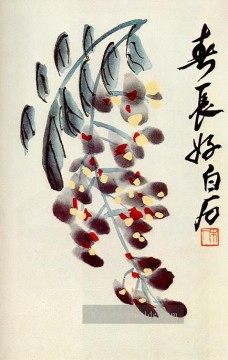 齐白石 Qi Baishi Werke - Qi Baishi die Zweigstelle der wisteria alten China Tinte